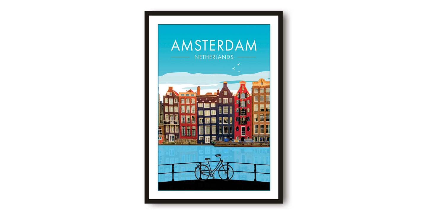 Amsterdam Travel Poster