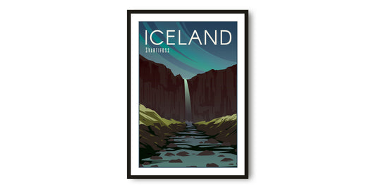 Iceland Travel Poster