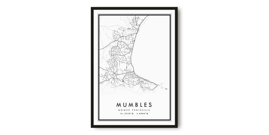 Mumbles Map Print