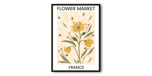 France Flower Market Poster