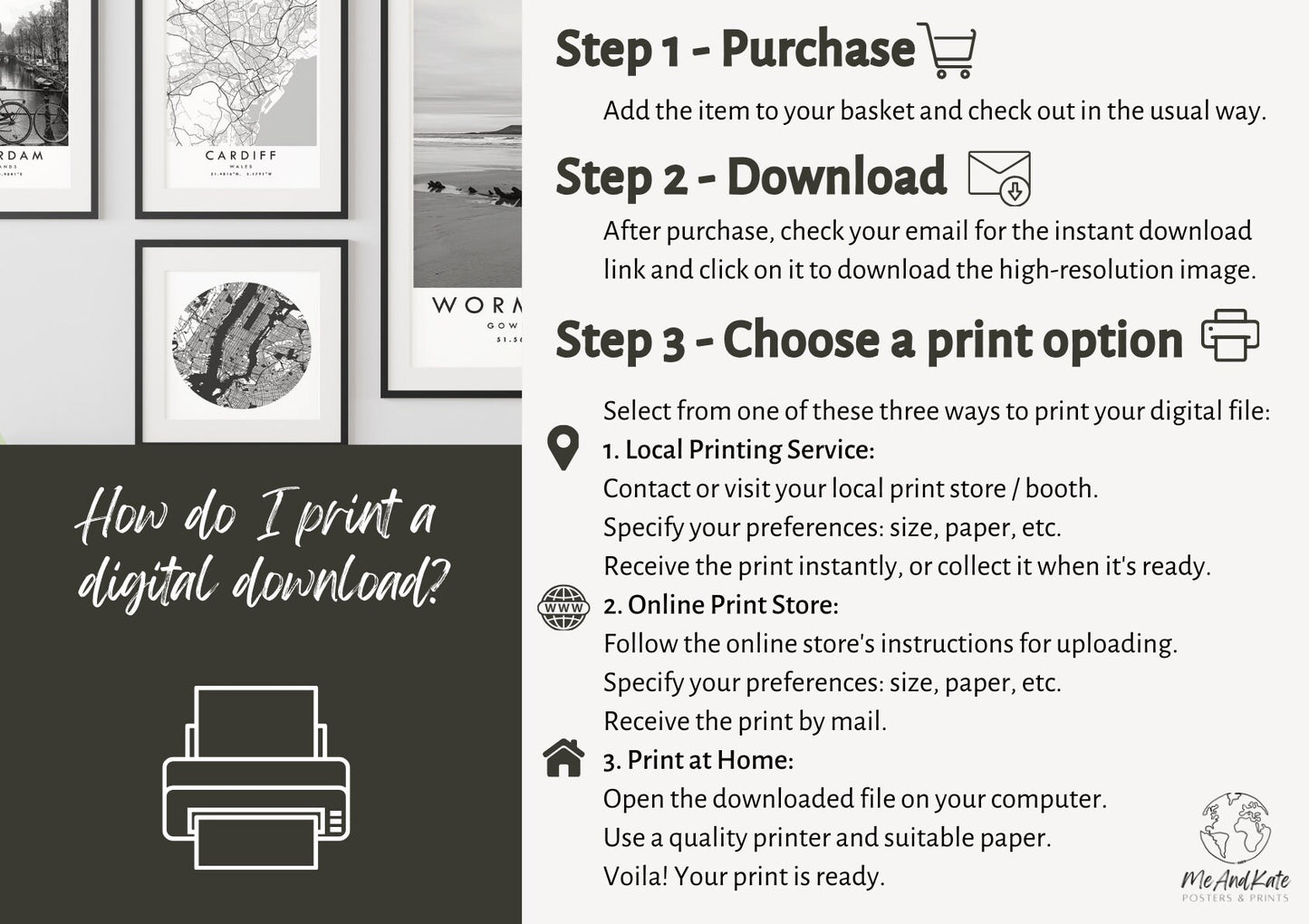 Amroth Travel Print | Digital Download | 25 Different Size Options