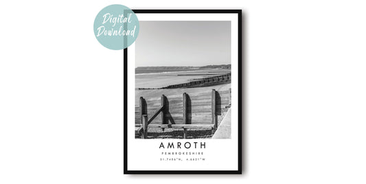 Amroth Travel Print | Digital Download | 25 Different Size Options