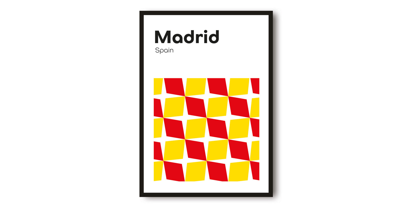 Madrid Geometric poster