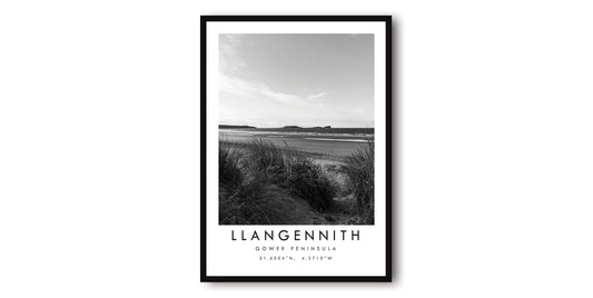 Llangennith Travel Print, Gower Poster