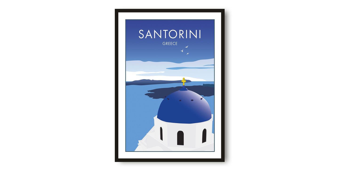Santorini Travel poster