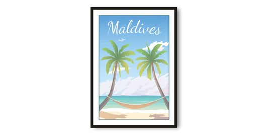 Maldives Travel Poster