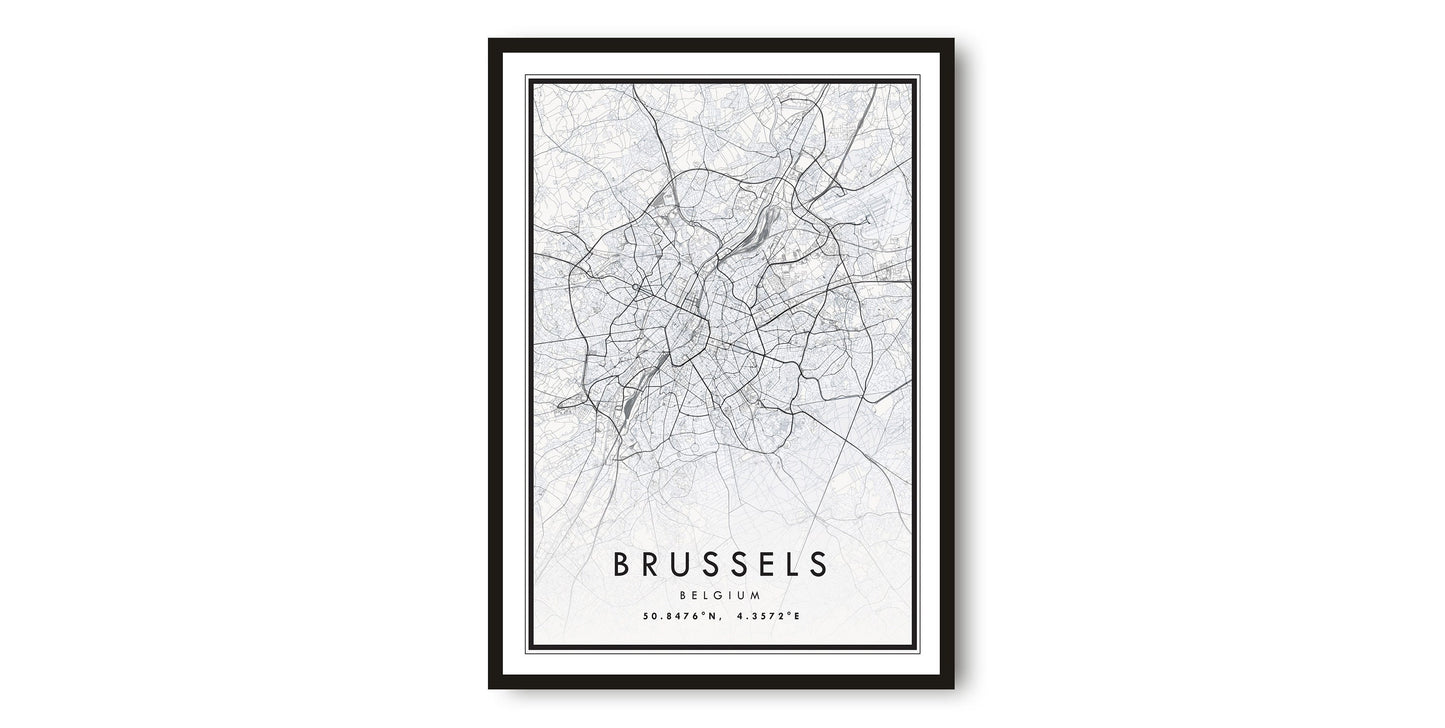 Brussels Map Print