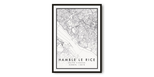 Hamble Le Rice Map Print