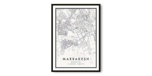 Marrakesh Map Print