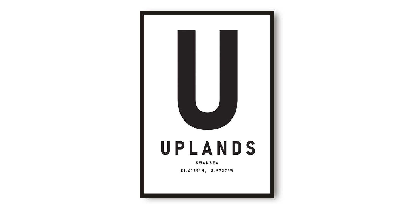 Swansea Uplands Travel Print