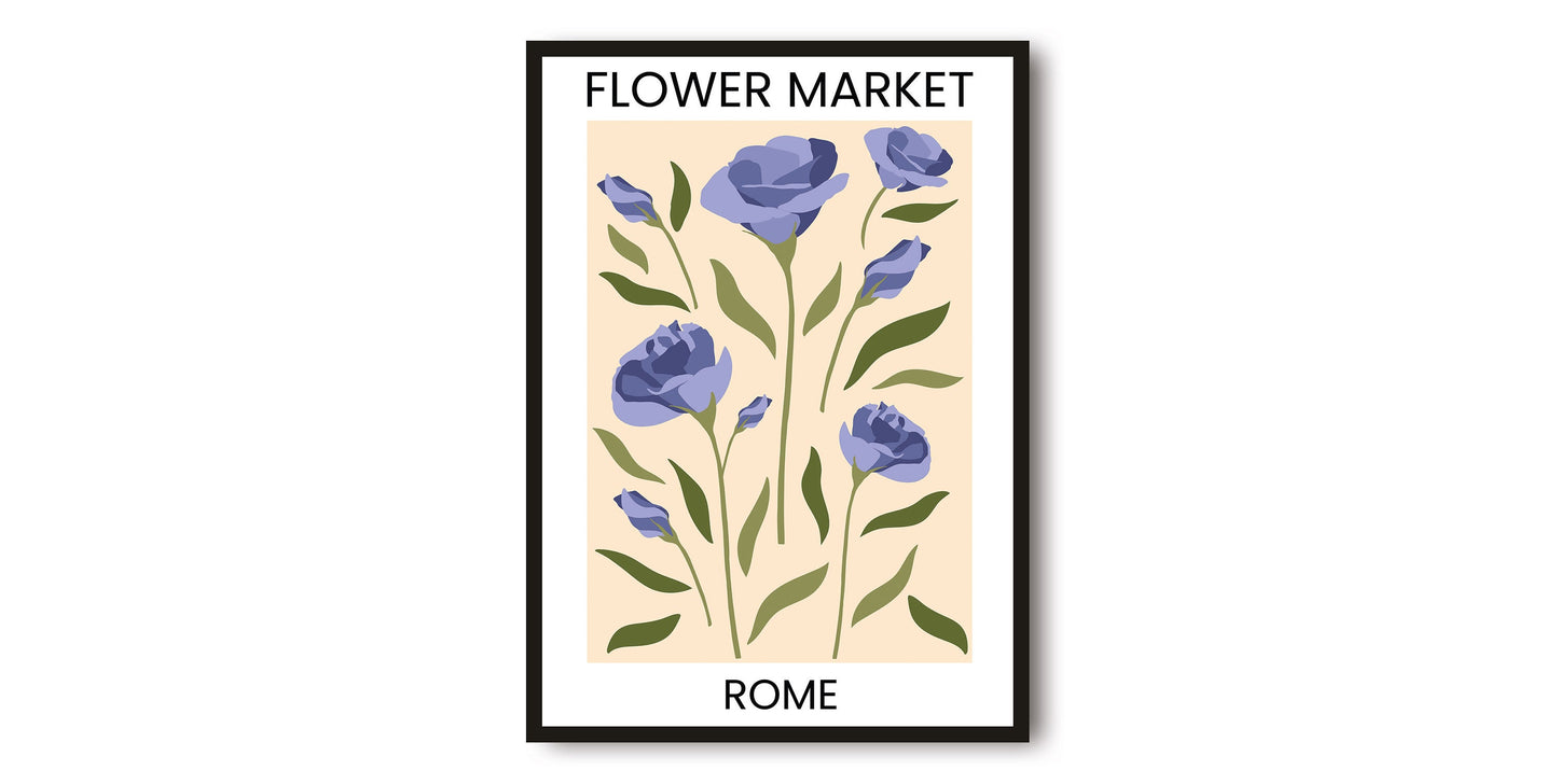 Rome Flower Market Poster